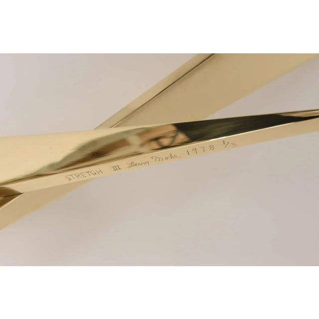 Bronze Signed Larry Mohr Abstract Bronze Elongated Sculpture With Angles For Sale - Image 8 of 11