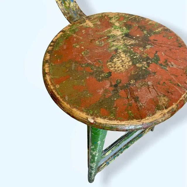 Bauhaus Industrial Stool by Robert Wagner for Rowac, 1920s For Sale - Image 3 of 5