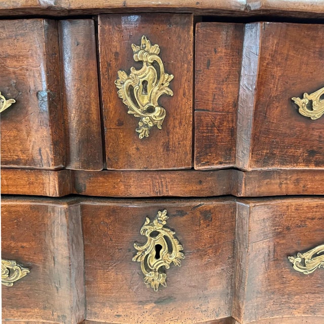 18th Century 18th Century French Louis XV Walnut Chest or Commode With Original Bronze Hardware For Sale - Image 5 of 8