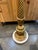 Beautiful gilt wood pedestal with marble base and top. In beautiful condition. One little chip off the pedestal. Please...
