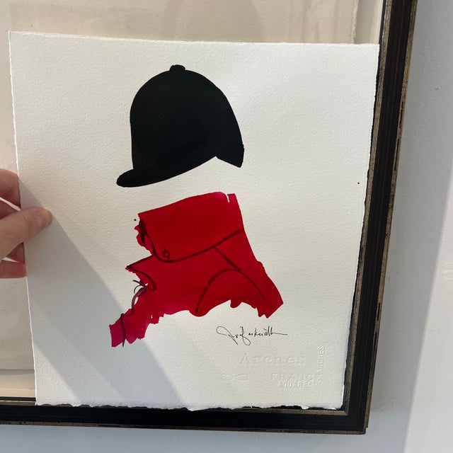 Red Red Coat Riding by Jo Baskerville For Sale - Image 8 of 12