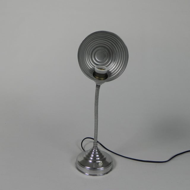 Aluminum Desk Lamp with Bending Rod, 1950s For Sale - Image 10 of 16