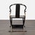 2000 - 2009 Chinese Folding Horseshoe Prayer Lounge Chair With Red and Gold Accents For Sale - Image 5 of 8