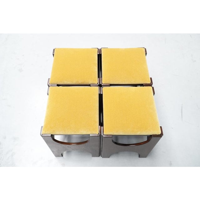 Brown Stool by Charles Vandenhove for Lucien Brull University Residence, Belgium, 1967 For Sale - Image 8 of 15