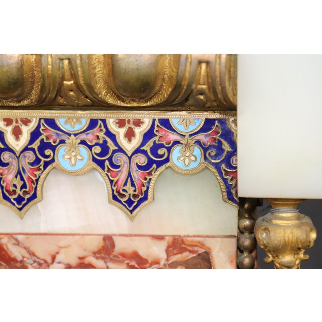 Late 19th Century 19th C French Onyx and French Empire Champleve Pedestal For Sale - Image 5 of 10