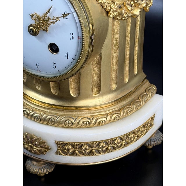 Louis XVI French Gilt Bronze Mantel Clock with Cupid For Sale - Image 13 of 16