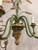 1960s 5-light metal and wood chandelier lacquered green and gold. European Plug (up to 250V).The wiring of this item may...