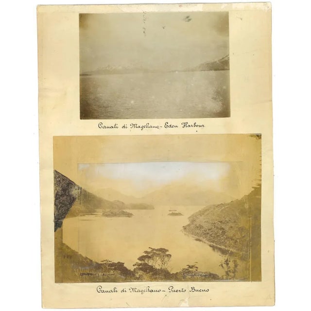 Ancient View of the Strait of Magellan is a set of two original albumen prints made in 1880s\. In very good condition,...