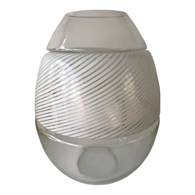 1970s Lt 353 Egg Lamp Vase Murano Glass by Mazzega For Sale