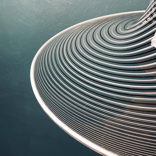 Vintage Swirl Murano Pendant Lamp, Italy, 1970s For Sale - Image 9 of 13