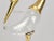 Large Vintage Solid Brass and Bubble Glass Heron Statue For Sale - Image 4 of 7