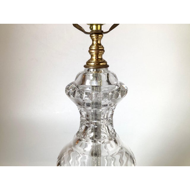 A Pair of Water Clear Crystal Table Lamps Hollywood Regency For Sale In Philadelphia - Image 6 of 8