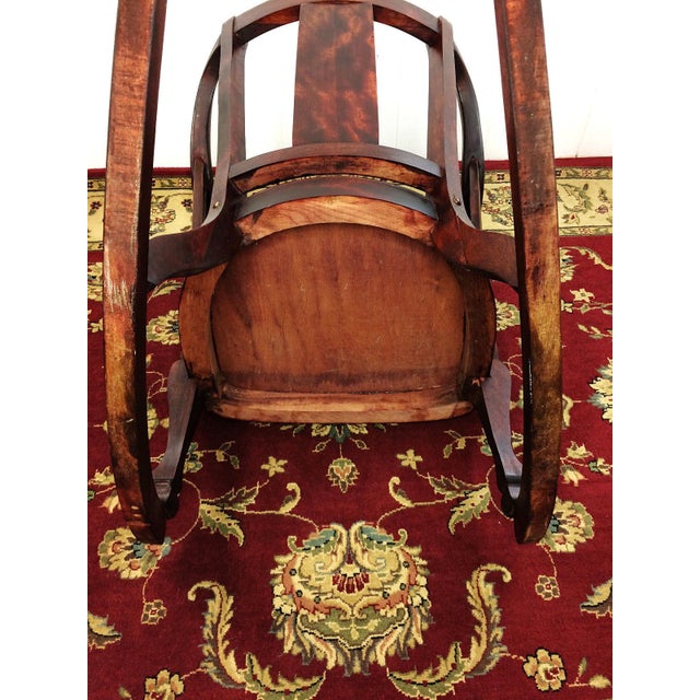 Antique Empire Barrel Back Claw Foot Mahogany Rocking Chair Chairish