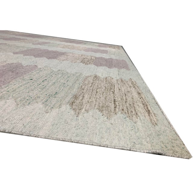 Swedish Style Kilim Deco Rug 8' X 10' For Sale - Image 11 of 16