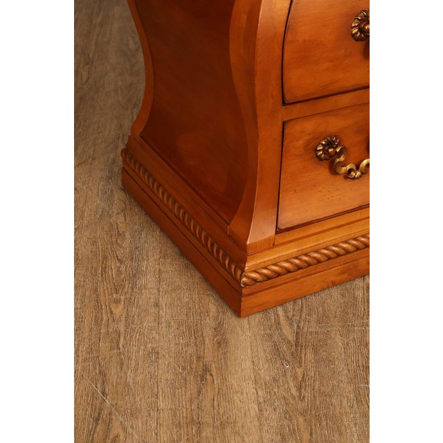 Wood Century Furniture Baroque Style Marble Top Bombe Chest Of Drawersd For Sale - Image 7 of 18