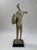 Large Mid-Century Modern Bronze Musician Sculpture With Accordion on Marble Base - 34"h For Sale - Image 4 of 7