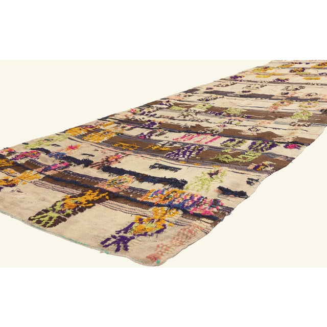 22037 Vintage Taznakht Glaoui Moroccan Rug, 03'10 x 11'03. The Nomad's Passage: A Vintage Taznakht Glaoui Moroccan...