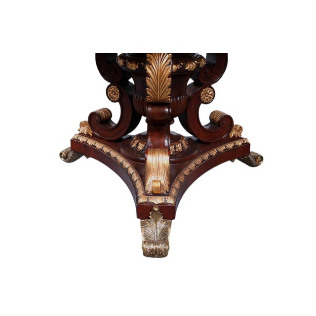 1990s Spyrograph Parquetry Gilded Center Table by Scarborough House For Sale In Tampa - Image 6 of 9