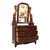 Brown First Empire Classical Flame Mahogany 3-Drawer Black Marble Top Dresser C1840 For Sale - Image 8 of 16