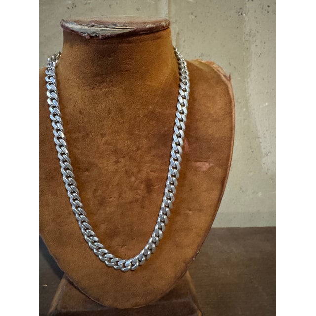 Silver Vintage Staring Silver Necklace For Sale - Image 8 of 10
