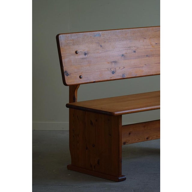 Mid-Century Modern Bench in Pine, Sweden, 1970s For Sale - Image 14 of 15