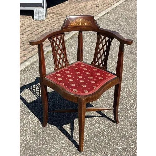 Antique Mahogany Armchair. Sizes :- 78 cms tall, 65 cms wide, seat height;- 43 cms Strong and sturdy, is a used item so...