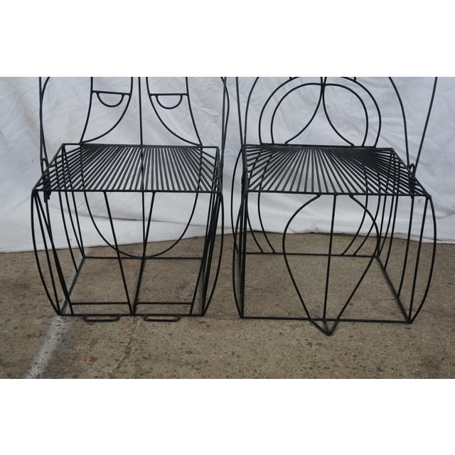 2 John Risley 1960s Welded Steel Mr. & Mrs. Figural Peoples Chairs MCM 51" For Sale - Image 10 of 18