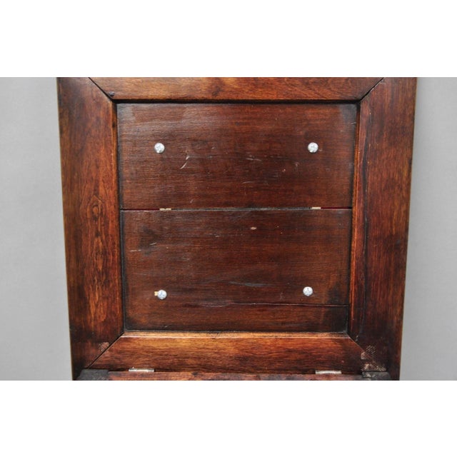 Antique Flip Top Georgian Chippendale Style Mahogany Shoe Shine Box Footstool For Sale - Image 16 of 18