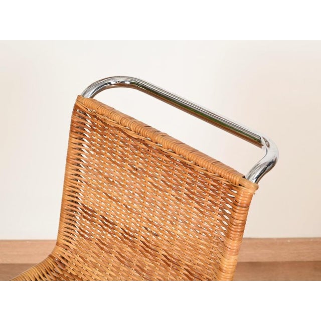 Ludwig Mies van der Rohe MR10 Rattan Chairs by Ludwig Mies Van Der Rohe for Knoll, 1960s, Set of 2 For Sale - Image 4 of 18