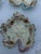 Ceramic Vintage Hand-Painted Porcelain Leaf Dishes With Pink & Blue Stems - Set of 4 For Sale - Image 7 of 11