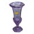 Vintage German Alexandrite Lead Crystal Fluted Trumpet Vase For Sale