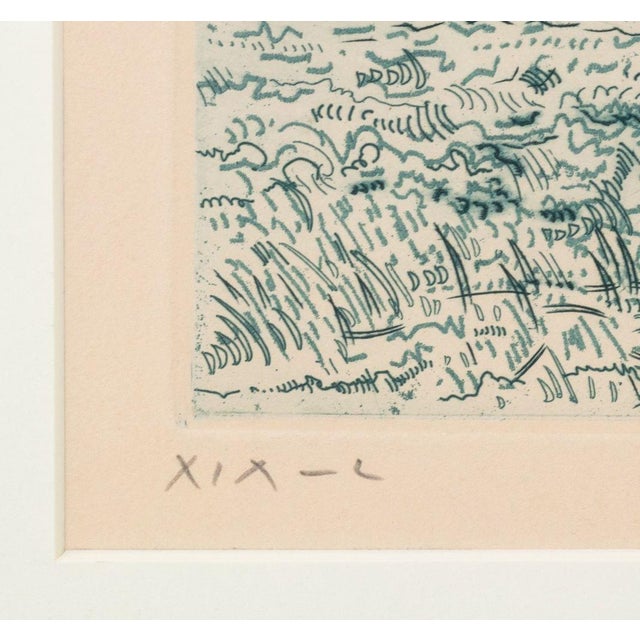 Gabor Peterdi "The Sea Shines" Etching, 1966 For Sale - Image 4 of 6