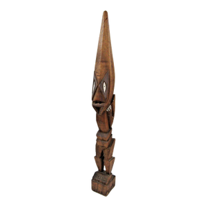 Antique West African Voodou Folk Art Hand-Carved Wooden Papa Legba Sculpture