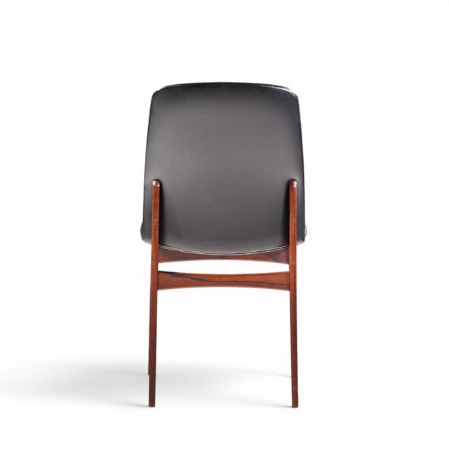Brown Johannes Andersen Style Mid Century Danish Rosewood Dining Chairs - Set of 8 For Sale - Image 8 of 10