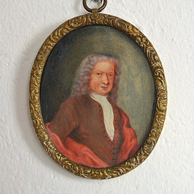 Miniature Portrait, 1743, Painting, Framed For Sale - Image 6 of 7