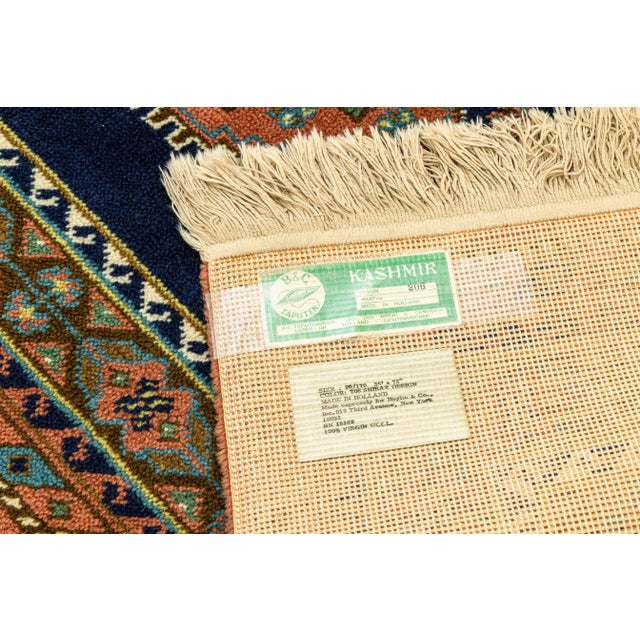 Rustic European Multicolored Rug Handmade in Holland With Tags 3ft X 7ft For Sale - Image 3 of 6