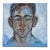 Vintage 1990’s Portrait of a Young Man in Blue For Sale