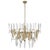 Vintage Italian Brass and Crystal Chandelier, 1970s For Sale - Image 9 of 9