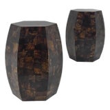 Pair of Tessellated Penshell Side Tables by Maitland Smith For Sale