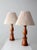 Vintage Turned Wood Table Lamps Pair For Sale - Image 6 of 13