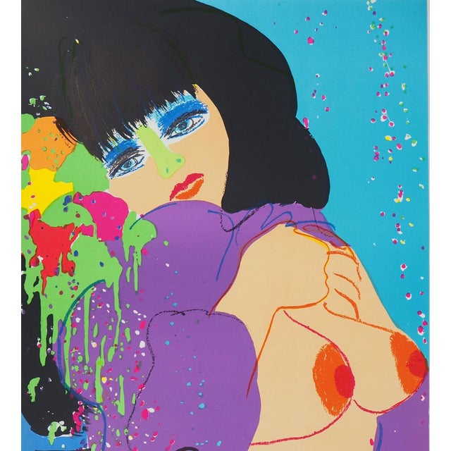 Modern Walasse Ting, Intimate Moment, Nude, Lithograph For Sale - Image 3 of 8