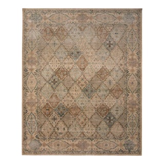 Rug & Kilim’s Bohemian Argyle Rug in Blue and Beige, 8x10 For Sale