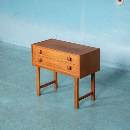 Scandinavian Chest of Drawers in Blond Oak, 1960s For Sale - Image 10 of 18