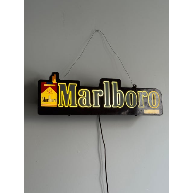 Vintage Marlboro Illuminated Advertising Sign, 1980s For Sale - Image 4 of 6