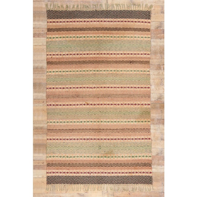Vintage Swedish Rollakan Rug, 05'11 X 09'10 For Sale - Image 10 of 10
