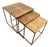 Late 20th Century Burlwood/Brass Nesting Tables - Set of 3 For Sale