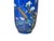 8" Vintage Bright Cobalt Blue Flower Bird Enamel Porcelain Art Vase For Sale - Image 9 of 13