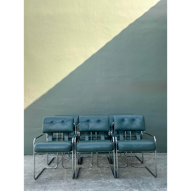 Guido Faleschini Vintage Italian Guido Faleschini “Tucaroma”:Dining Chairs - Set of 6 For Sale - Image 4 of 12