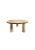 Contemporary Sculptural Teak Wood Side Table — Natural Finish, Three-Leg Form For Sale - Image 3 of 8