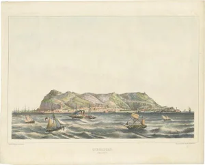 F. Appel, North Coast of Gibraltar, 1890, Paper